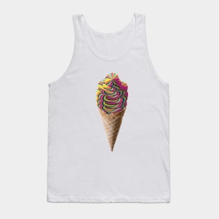 Trippy Whippy Icecream Cone Digital Illustration Tank Top